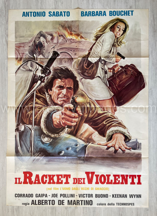 The Man with Icy Eyes / Il racket dei violenti  / L‘uomo dagli occhi di ghiaccio - Italienisches Due-Fogli (2F)